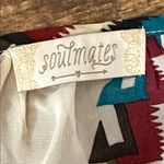 Soulmates Sheer Aztec Tribal Southwestern Print Peasant Top Size Large Photo 5