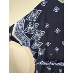 Chico's  Blue White Batik Print Maxi Dress V-Neck Kimono Sleeves Size 16 (3) Photo 8