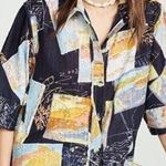 Free People Love Letters Women's Blouse XS Oversized Vintage Inspired Photo 0