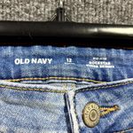 Old Navy  Rockstar Super Skinny Jeans Womens 12 Short Blue Denim Cotton Mid Rise Photo 2