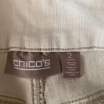 Chico's Cream Pull On Cotton Blend Capri Cropped Stretch Leggings Women Sz 2 Photo 8