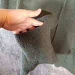 Soft Surroundings Green La Vie En Rose Alpaca Wool Blend Cadigan Ruffle 1x Photo 3