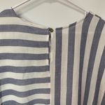 Peppermint  Striped Lightweight Knotty Front Blouse Photo 5