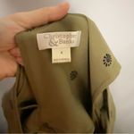 Christopher & Banks Boho Floral Flowy Olive Green Sleeveless Rayon‎ Dress Photo 8
