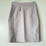 H&M NWT  Size 2 Beige Blush Pencil Skirt Pressed Pleats Waist Fully Lined Career Photo 1