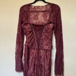 House Of CB  'Gaia' Claret Lace Midi Dress NWOT size L Photo 12