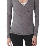 Lululemon The Sunset Salutation Long Sleeve Wrap Striped Top Size 4 Photo 0