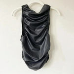 Free People Ride Along Ruched Crop Tank in Black Size Small Photo 9