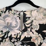 Rose & Olive Black Floral Bell Sleeve Keyhole Neck Blouse‎ Size 1X Dark Romantic Pink Photo 6