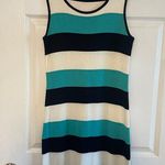Milly  Women's Multicolor Striped Scoop Neck Knit Sleeveless Sweater Dress Sz Med Photo 1