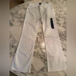 J.Crew NWT Mid-Rise Flare Crop Jeans in White Signature Stretch 27 - needs wash Photo 3