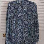 Band of Gypsies Blue Snake Print Unstructured Blazer-size Small Photo 2