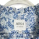 MISA Los Angeles Lorena Dress White and Blue Floral Print Tiered Swing XS XSmall Photo 6