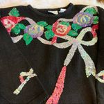 Lee Kithie sequins black sweater vintage size L Photo 5