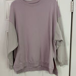 Aerie Pink and Cream Crew Neck Sweater Relaxed Fit Photo 0