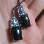 Matrix Silver Shungite Platinum Over Copper Lever Back Earrings Photo 9