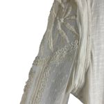 Free People Off White Lace Sleeves T-Shirt Size S Photo 9