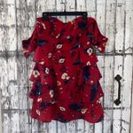 Pretty Little Thing  burgundy Ruffle Layer Bardot Bodycon Dress NWT Photo 4