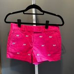 Vineyard Vines Women's Pink Whale Embroidered Hot Pink Dayboat Shorts Size 00 Photo 0