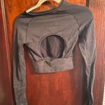 Aura  Gray Open Back Long Sleeve Photo 0