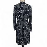 Chico's  Black and White‎ Ruched Wrap Dress Photo 1