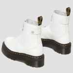 Dr. Martens Jetta Zipped Leather Platform Boot in White Photo 2