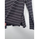 Madewell Women's Striped Turtle Neck Tee Shirt Sz L Gray Size L Photo 5