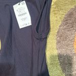 ZARA NWT Dark Blue Belted Ribbed Tank Top Romper Shorts Mini Dress Size Small Photo 2
