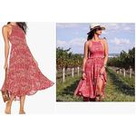 Free People , asymmetrical, hemline, smocked  BoHo maxi dress Photo 2