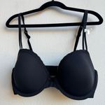 Aerie NWT  Classic Black Soft Bra Size 32 D  T shirt Demi Light Lace Trim Photo 0