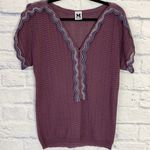 Missoni  purple short sleeve button front sweater Photo 0