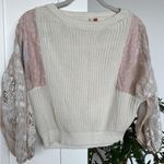 Pilcro Martine Peasant Sleeve Sweater, XS Boho Statement Sleeves Knit, Like New Pink Photo 0