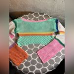 Crochet Cropped Multicolor Sweater the cutest cropped ever! Bright boho crop Pink Size undefined Photo 8