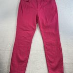NYDJ Women's 14 Ankle Jeans Bright Pink Watermelon Cropped Stretch Lift Tuck Photo 1