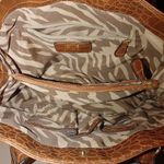 Anne Klein Alligator Alley Satchel Crocodile-Embossed Faux Leather Tote Brown Photo 1