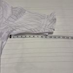 Maggie Barnes NWT  White Button-Up Shirt with Subtle Pattern Photo 5