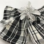 Bow Hair Barrette Watch Plaid Black White Hair Accessory Photo 7