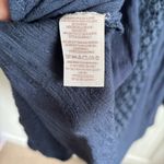 Free People  Navy Blouse with Lace Accents Photo 5