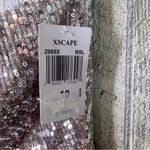 XScape (with flaws)Size 10 Beige/Tan Underlay Silver Sequin 1 Arm Party … Photo 10