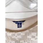 American Eagle  Outfitter Women's Boho Embroidered Short Sleeve Shirt Tan Small Photo 4