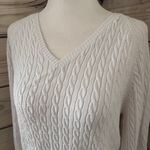 Ep Pro White Cable Knit V Neck Sweater NWT Photo 1