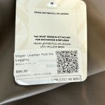 Fabletics New Vegan Leather Pull-On Stretch Leggings Willow Bark Tan Brown Sz L Photo 10