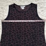 Misook Tank Top Sleeveless Knit Scoop Neck Animal Print Giraffe Brown Black M Photo 7