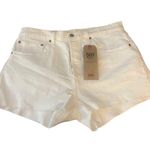 Levi's New Levi’s 501 High Rise White Button Fly Cut Off Shorts Photo 1
