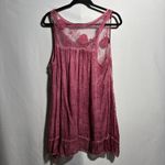 Sheer Lace Floral Tank Top Tunic Dusty Rose Fairy Boho Festival Womens XL Pink Photo 1