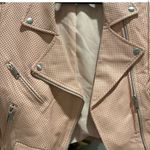 Rebecca Minkoff Wes Perforated Lambskin Leather Moto Jacket Blush Photo 3