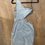 Hello Molly Denim one shoulder mini dress Photo 3