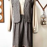 Toni Todd 1970’s Dress & Vest Retro Two-Piece Set Medium Photo 0