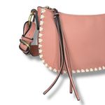Sondra Roberts New‎  Vegan Leather Tote Shoulder Bag Top Handle Pink Whipstitch Photo 3