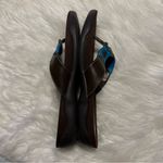 Ruff Hewn  Sandals Woman’s Size 6.5 M Flip Flops Navajo Turquoise Brown Boho Photo 4